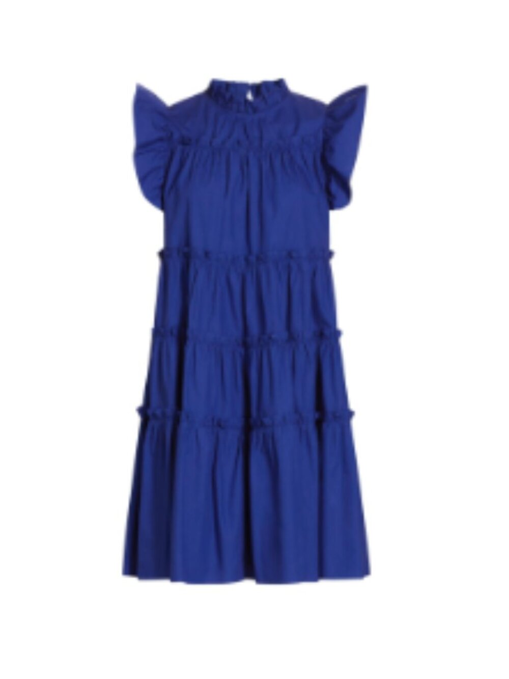 En Saison Rudy Ruffled Mini Dress - Deep Blue - Size Large